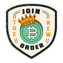 Bitcoin join the order quote badge Transparent PNG