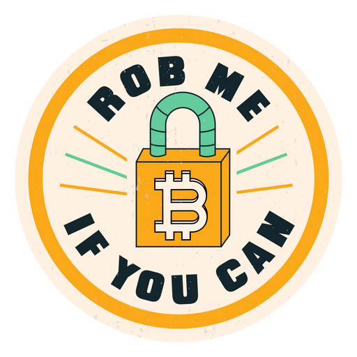 Bitcoin me roba la insignia de cotización Diseño PNG