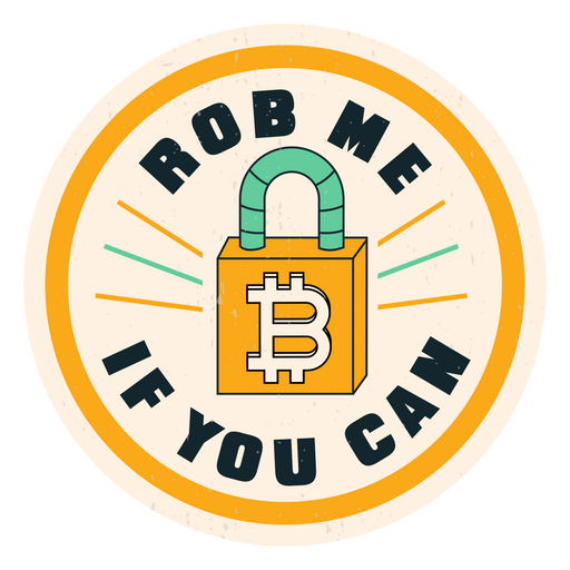 Bitcoin rob me quote badge PNG Design