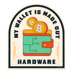 Bitcoin wallet hardware quote badge PNG Design Transparent PNG