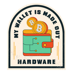 Distintivo de cotação de hardware de carteira Bitcoin Desenho PNG
