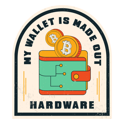 Bitcoin-Wallet-Hardware-Zitat-Abzeichen PNG-Design