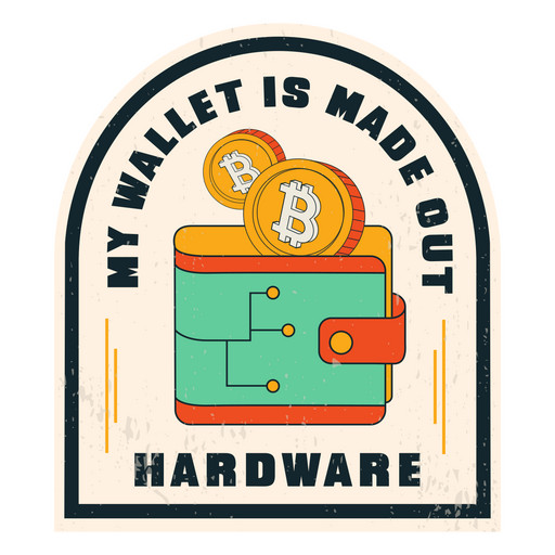 Distintivo de cotação de hardware de carteira Bitcoin Desenho PNG