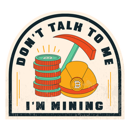 Insignia de cotización de minería de moneda Bitcoin