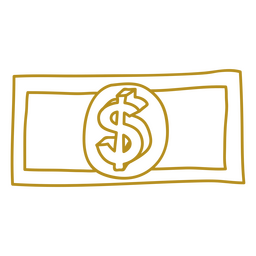 Bills doodle dollar PNG Design