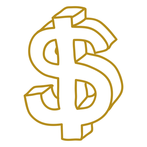 Währung Doodle-Dollar PNG-Design