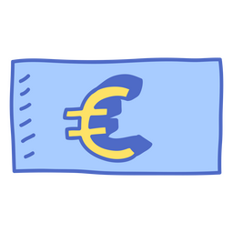 Bills doodle color euro PNG Design