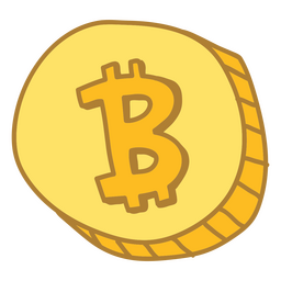 Münzen kritzeln Farbe Krypto PNG-Design
