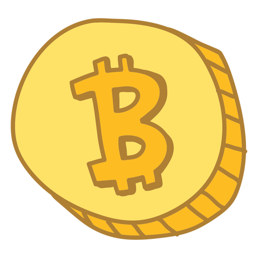 Coins doodle color crypto PNG Design
