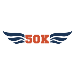 Flügelzeichen für Marathon-Kilometerleistung PNG-Design