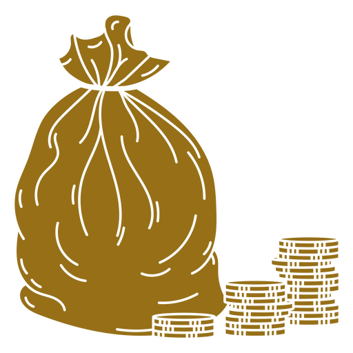 Moneybag cut out PNG Design