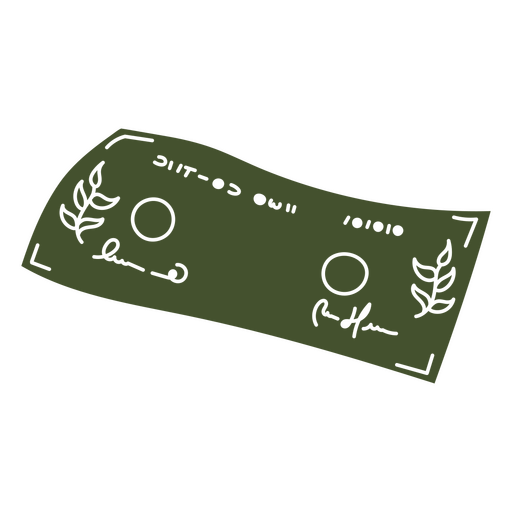 Bill cut out money PNG Design