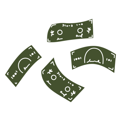 Bills cut out money PNG Design