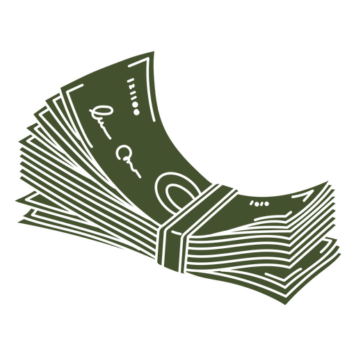 Money cut out wad PNG Design