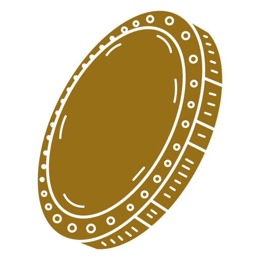 Einzelne Münze ausgeschnitten PNG-Design