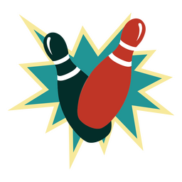 Distintivo de pinos planos de boliche Desenho PNG
