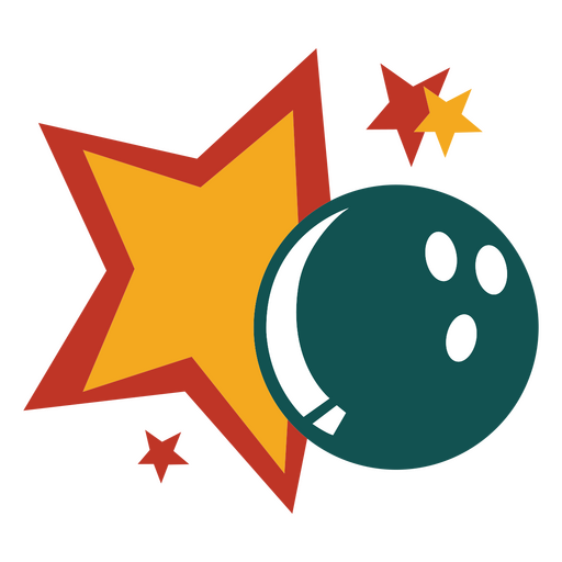 Bowling ball explosion PNG Design