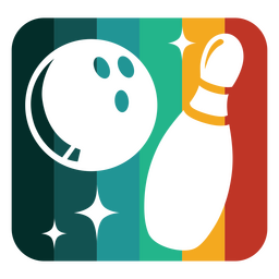 Bola de bolos y pin retro icono Diseño PNG Transparent PNG