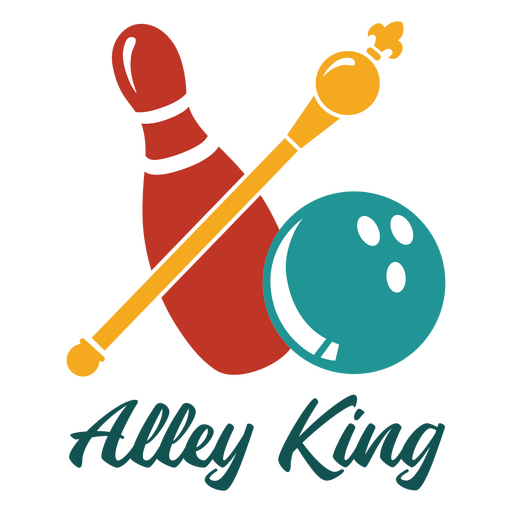 Alley king flat quote PNG Design