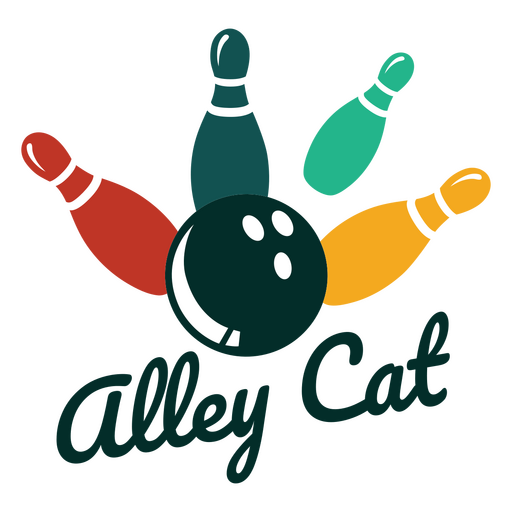 Alley cat flat quote PNG Design