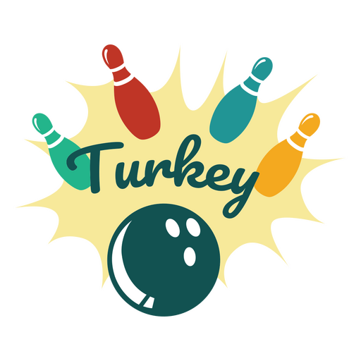 Turkey flat quote PNG Design
