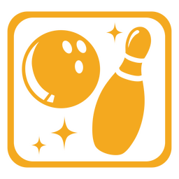 Bola de boliche e ícone de recorte de pino Desenho PNG