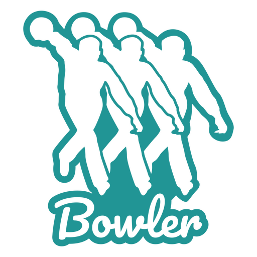Bowler cut out quote bowling PNG Design