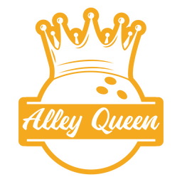 Alley Queen ausgeschnittenes Zitat gelb PNG-Design