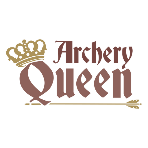 Archery queen quote badge PNG Design