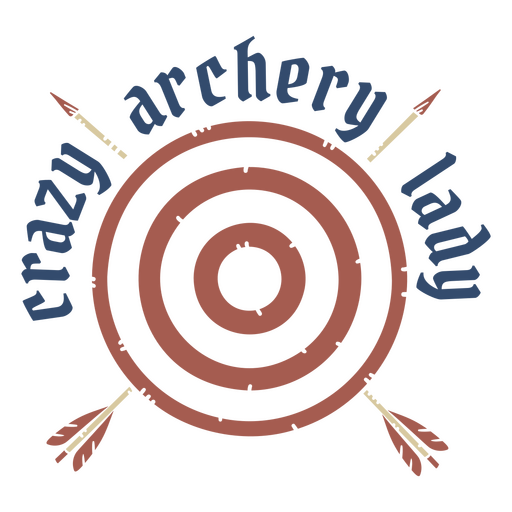 Archery lady quote badge PNG Design