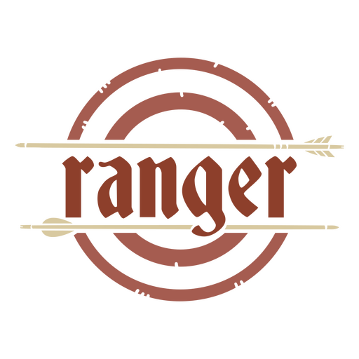 Distintivo de citação de tiro com arco Ranger Desenho PNG