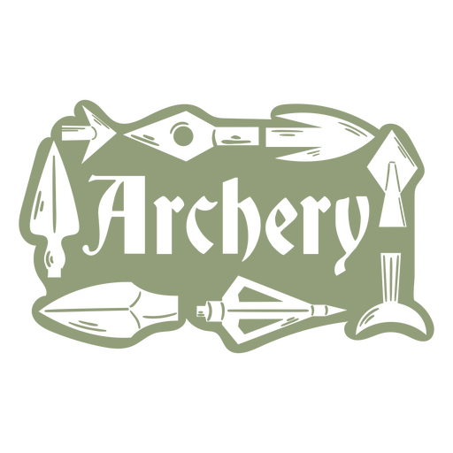 Archery hobby simple quote badge PNG Design