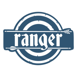 Distintivo de citação simples de tiro com arco Ranger Desenho PNG