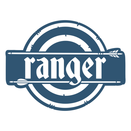 Distintivo de citação simples de tiro com arco Ranger Desenho PNG