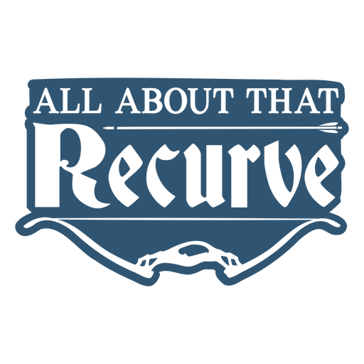 Recurve archery simple quote badge PNG Design