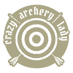 Distintivo de citação simples de senhora de tiro com arco Desenho PNG