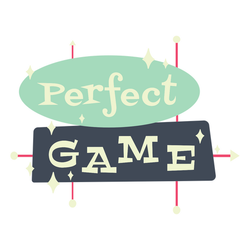 Bowling retro quote perfect game PNG Design