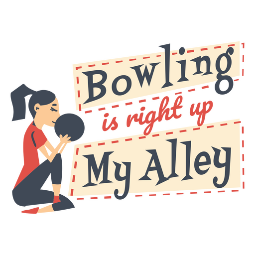 Bowling-Retro-Flat-Zitat PNG-Design