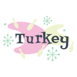 Citação plana retrô da Turquia Desenho PNG