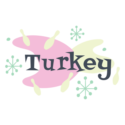 Türkei Retro-Flat-Zitat PNG-Design