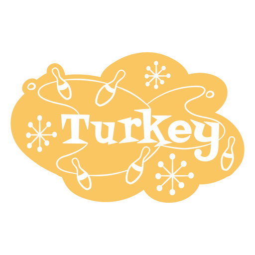 Turquía recorta cita retro Diseño PNG