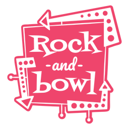 Bowling cortar citação rock and bowl Desenho PNG