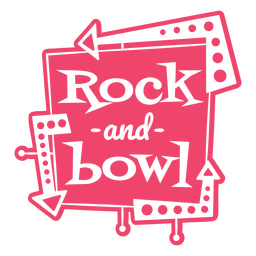 Bowling cut out quote rock and bowl PNG Design Transparent PNG