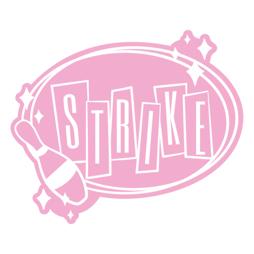 Strike cut out citação retrô Desenho PNG