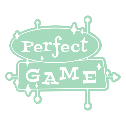 Bowling cut out quote perfect game PNG Design