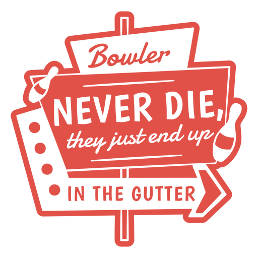 Bowling cut out quote bowlers PNG Design