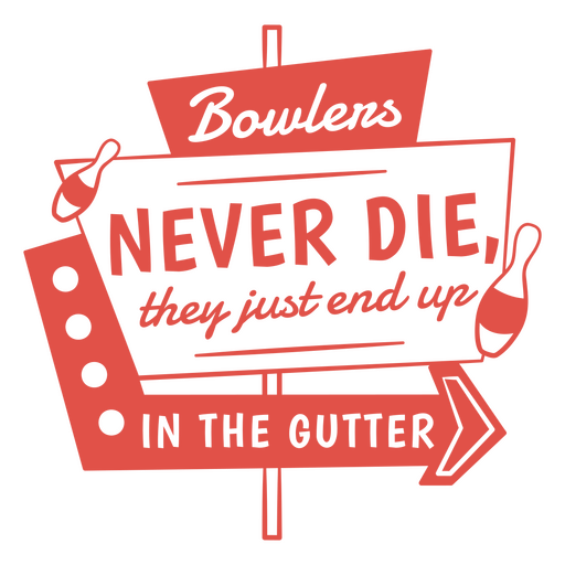 Bowling filled stroke quote bowlers PNG Design