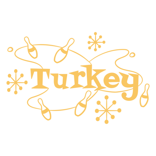 Turkey filled stroke quote PNG Design