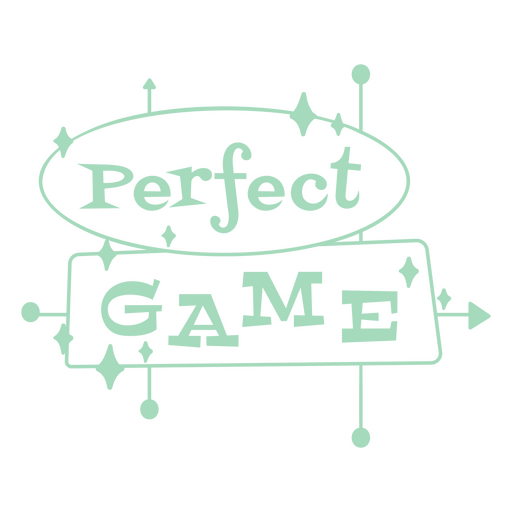 Perfect game filled stroke quote PNG Design