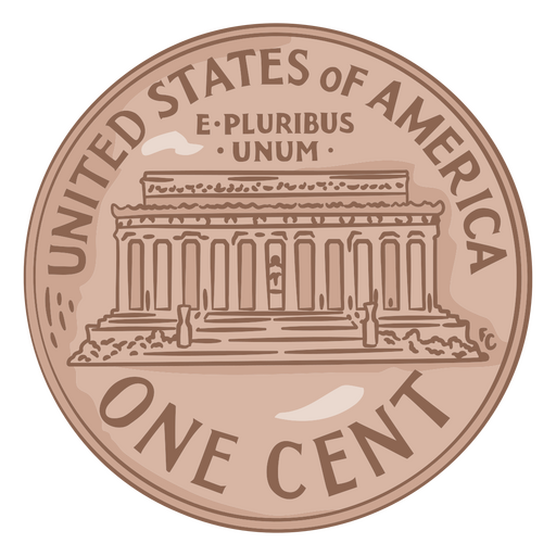 Moneda ilustración usa un centavo Diseño PNG